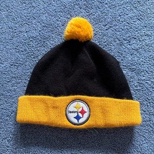 OTS Toddler Black & Yellow Pittsburgh Steelers Beanie Tossle Cap Hat